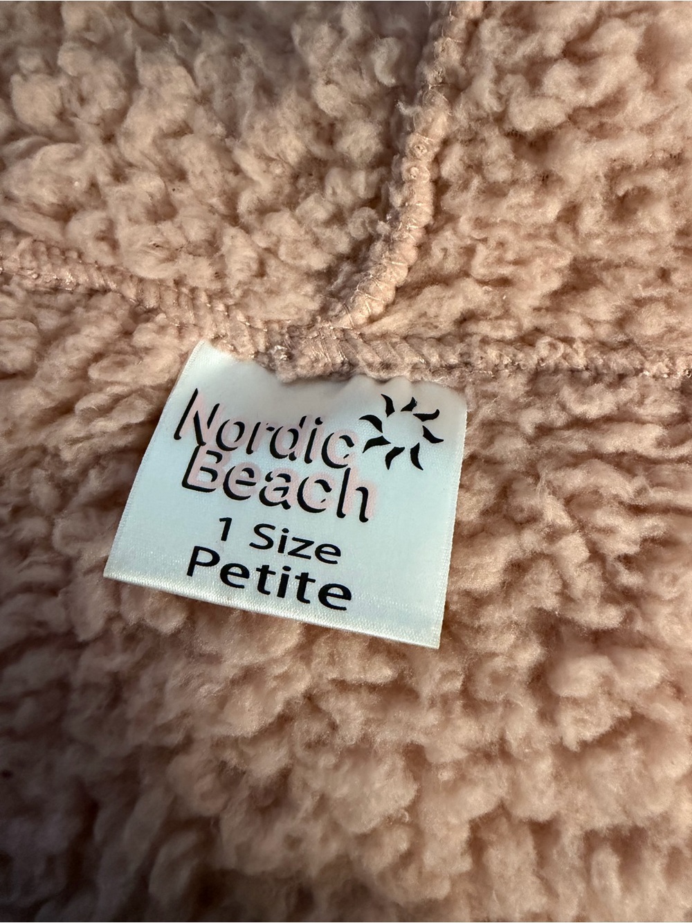 Nordic Beach Hooded Body Wrap Teddy Sherpa Cozy Fleece Jacket One Size Petite - Picture 6 of 6